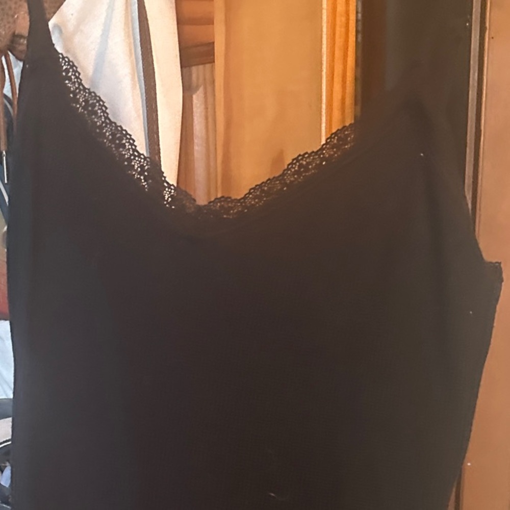 American Eagle Black Lace Detail Top